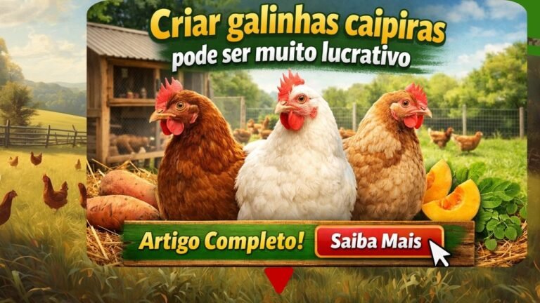 Imagem do artigo Criação de Galinhas Caipiras do Zero_ Guia Prático para quem está começando