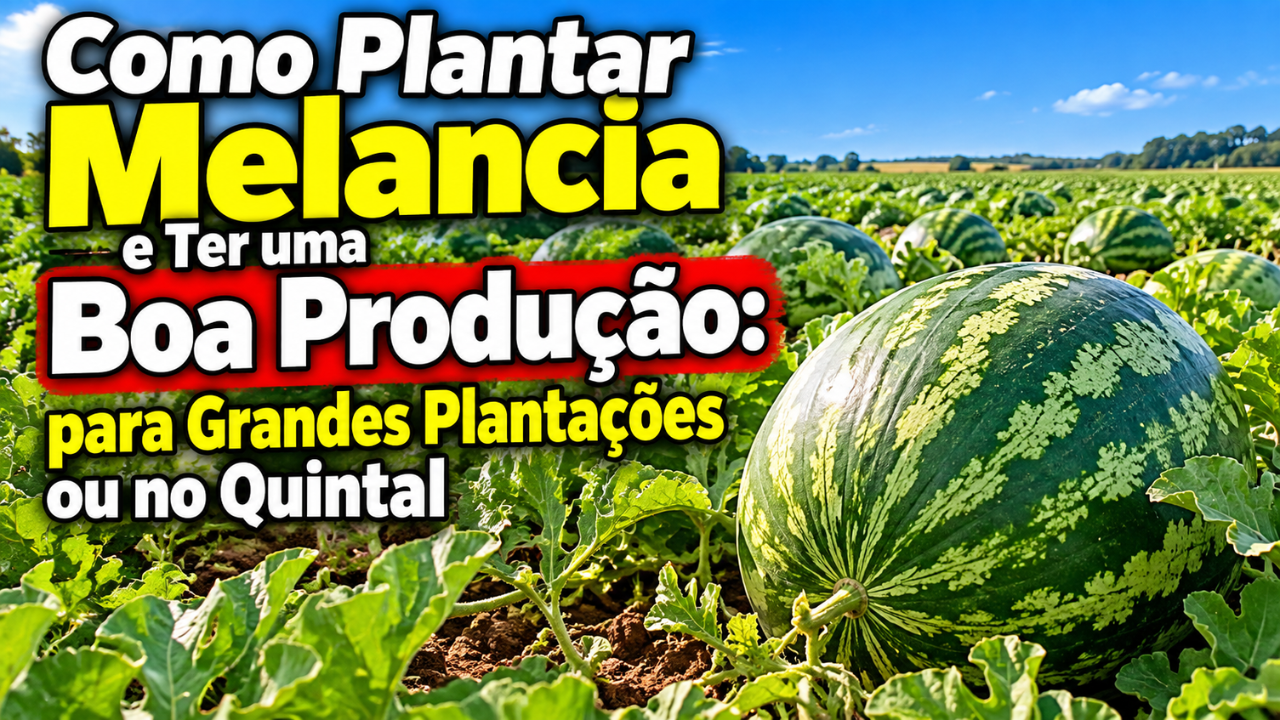 Imagem do artigo Como Plantar Melancia e Ter uma Boa Produção Guia para Grandes Plantações ou no Quintal
